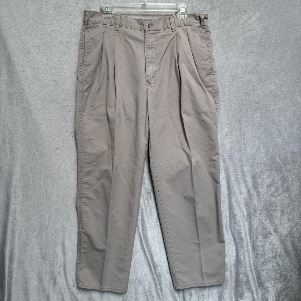 Levis Officer Corps Pants Mens‎ 36x28 Gray Pleated Chino Relaxed Fit Cotton USA
